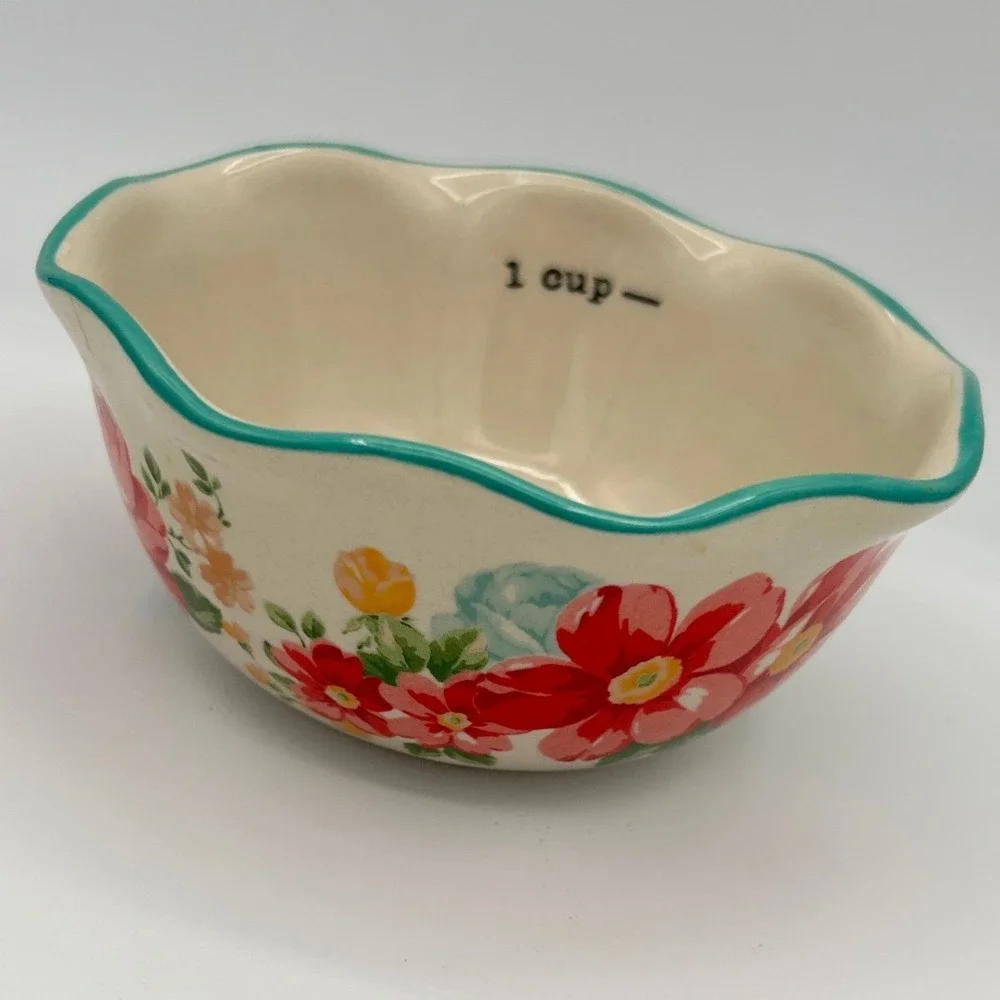 The Pioneer Woman 4 Piece Nesting Measuring Bowls Set Multicolor Stoneware